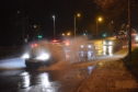 Motorists had to contend with wet conditions on North Anderson Drive, Aberdeen. Photo: Scott Baxter.