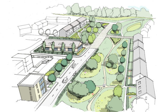 Artist impression showing plans for new homes