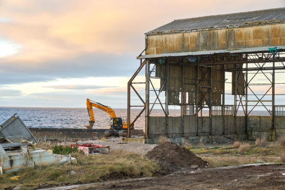 The shipyard in Buckie closed in the 1990s.