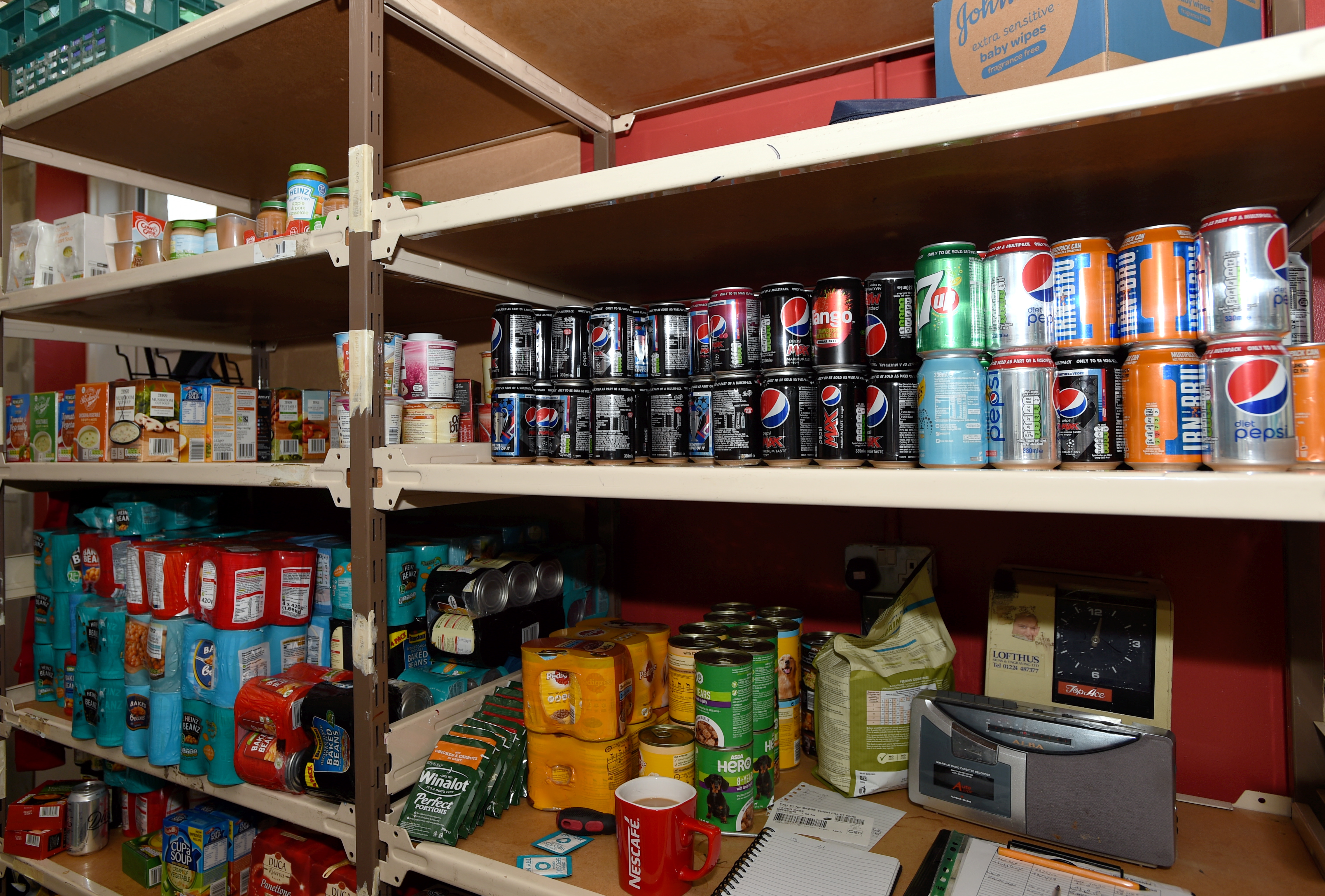 The foodbank at Instant Neighbour in Aberdeen.
Picture by Darrell Benns.