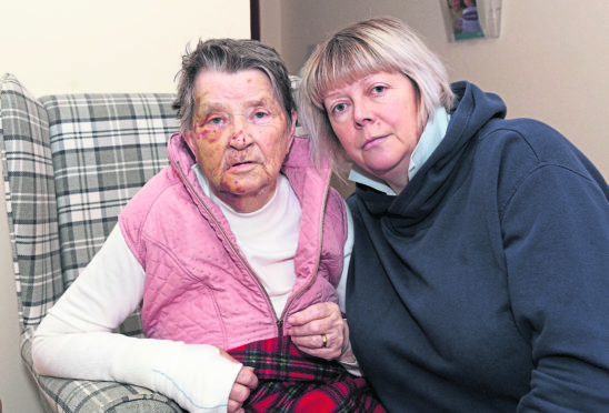 Catherine (Irene) Marandola (who was injured after walking out of her care home) with daughter Denise. Picture by Peter Jolly