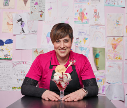 Parlour's Louise Taylor with a pot of the Haggis Ice Cream.