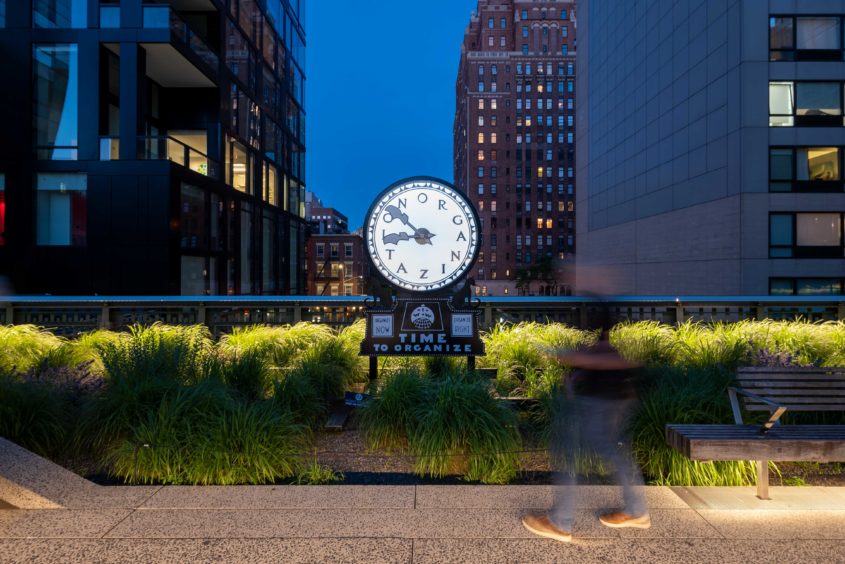 Ruth Ewan, "Silent Agitator," 2019. A High Line Commission. On view April 2019 – March 2020. Photo by Timothy Schenck. Courtesy of the High Line.
