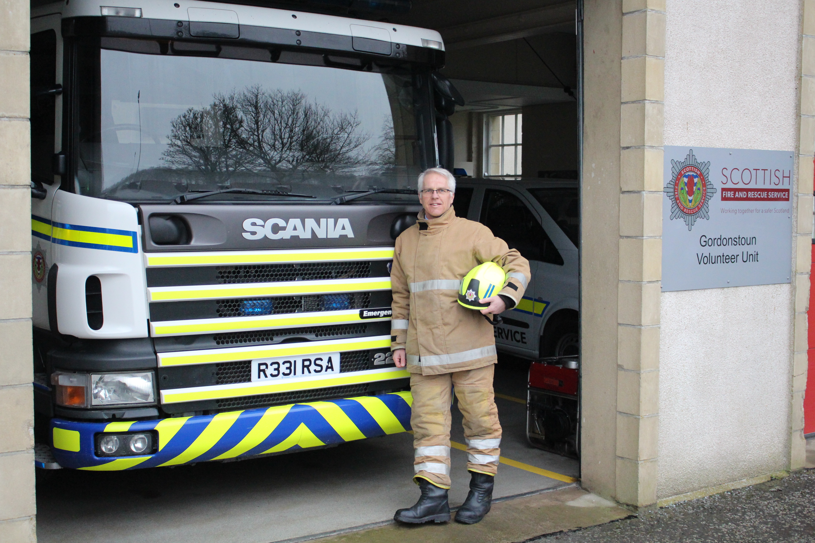 Richard Devey first volunteered his services with the local fire crew when he began working as a teacher at the Moray boarding school in 1992.
