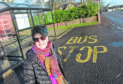 Highland councillor Emma Knox at the Kiltarlity bus stop. Picture by Sandy McCook
