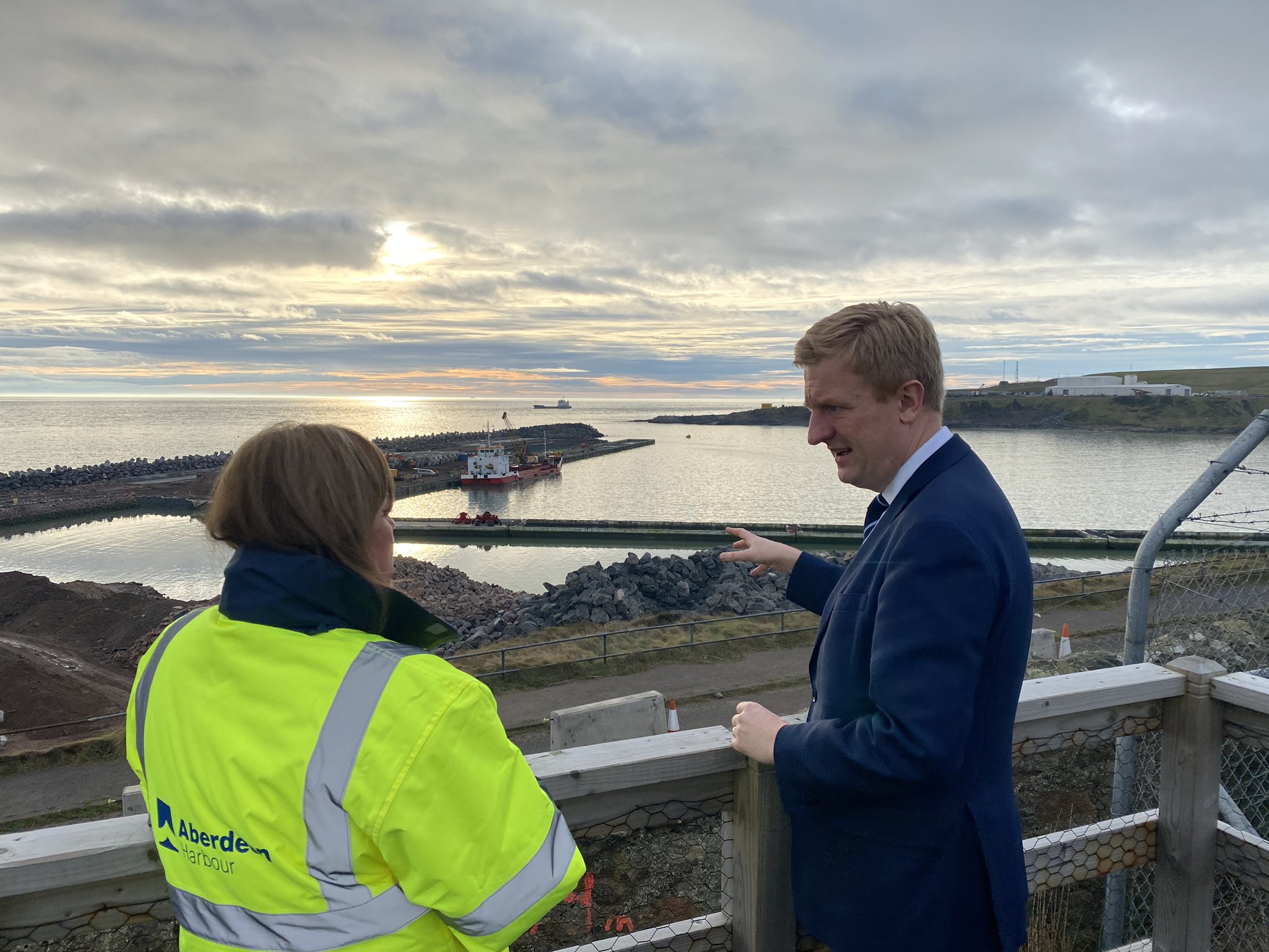 Cabinet Office Minister Oliver Dowden in the north-east