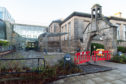 Pictures by JASON HEDGES    
Pictures show Moray College UHI as closed today 14/01/2020 due to aluminium roof sheeting displacement from storm Brendan.
Pictures by JASON HEDGES