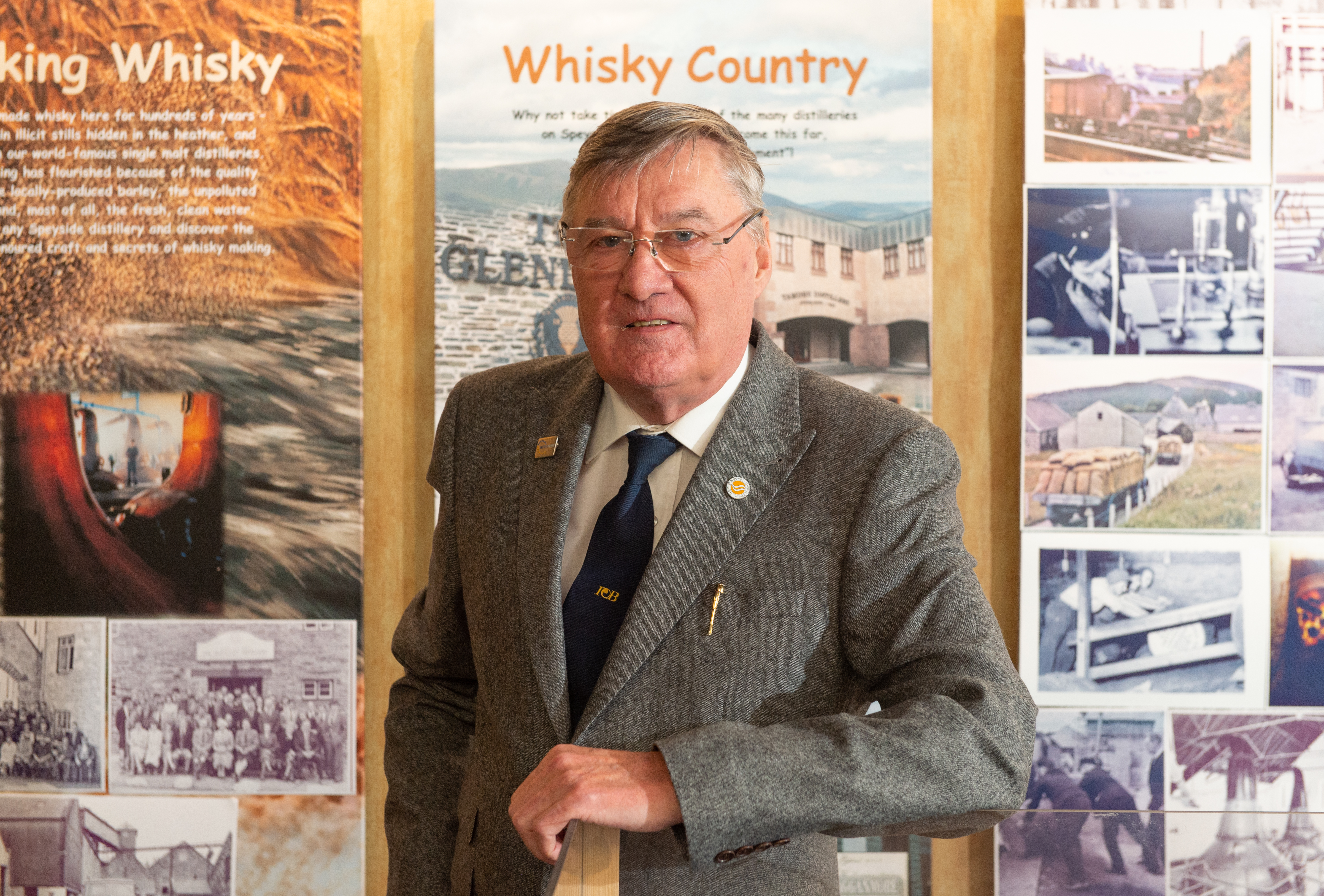 Retired whisky worker Bill Morgan pictured at Speyside Visitor Centre. Picture by Jason Hedges