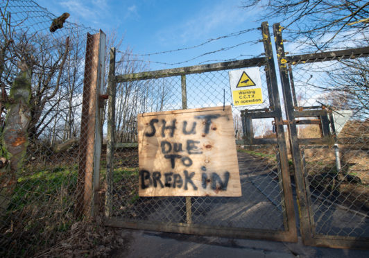 The recycling centre in Forres remained closed all day.