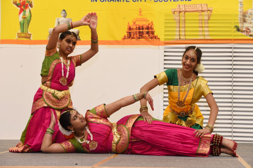 Dancers performing the Bharata Natyam dance.

Picture by KENNY ELRICK