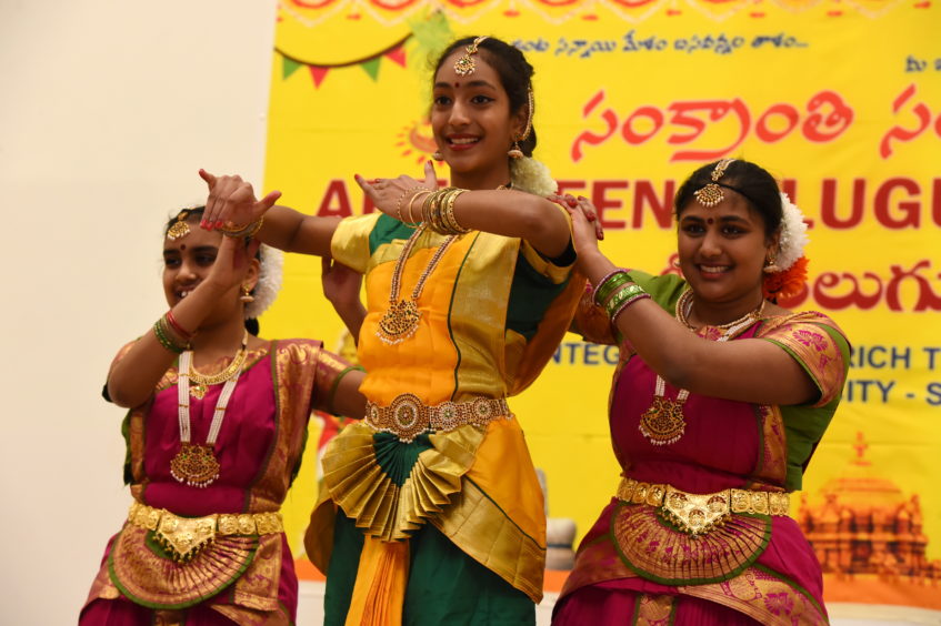 Dancers performing the Bharata Natyam dance.

Picture by KENNY ELRICK