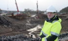Colin Howell, Head of Infrastructure with Highland Council at the drained canal. Picture by Sandy McCook