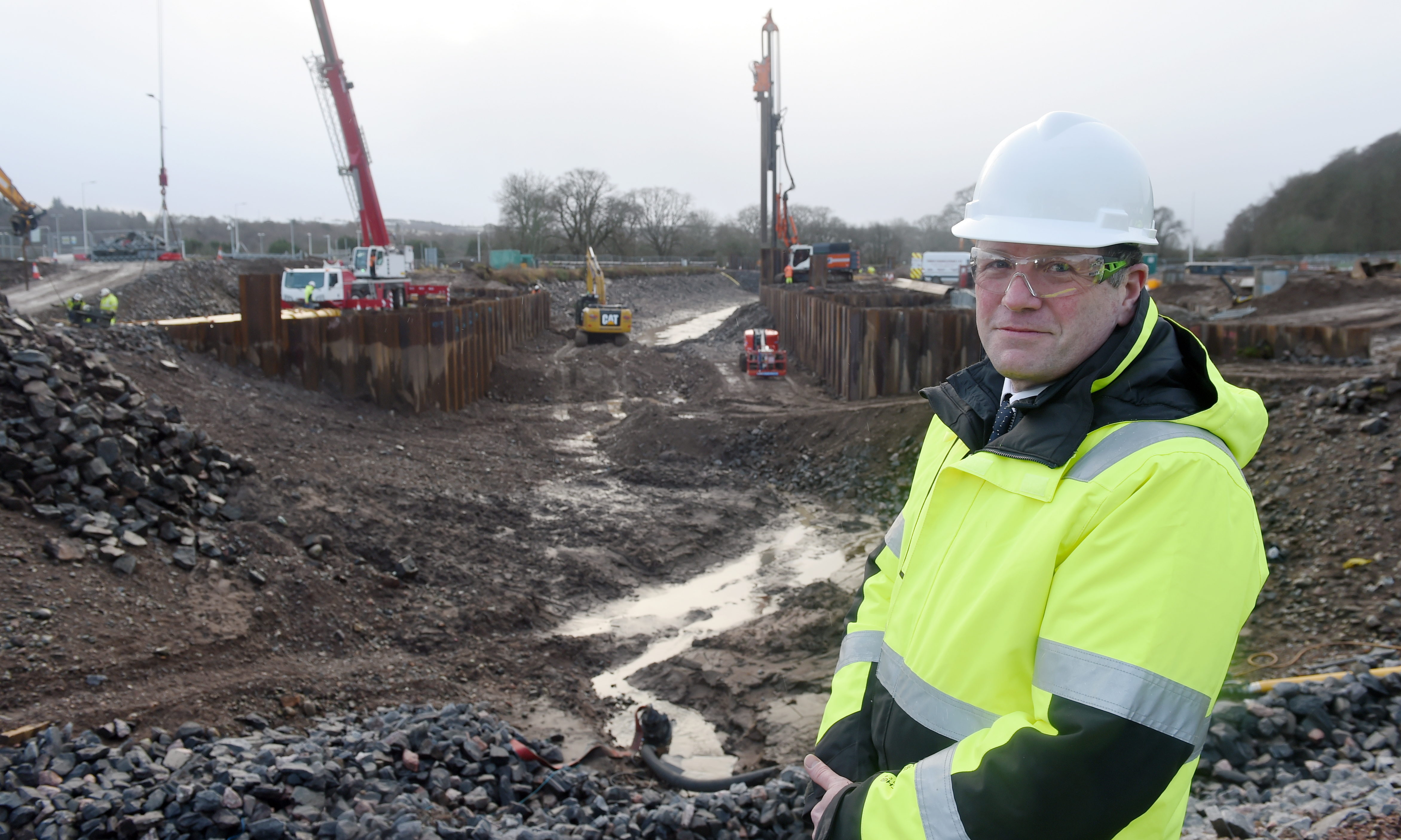 Colin Howell, Head of Infrastructure with Highland Council at the drained canal. Picture by Sandy McCook