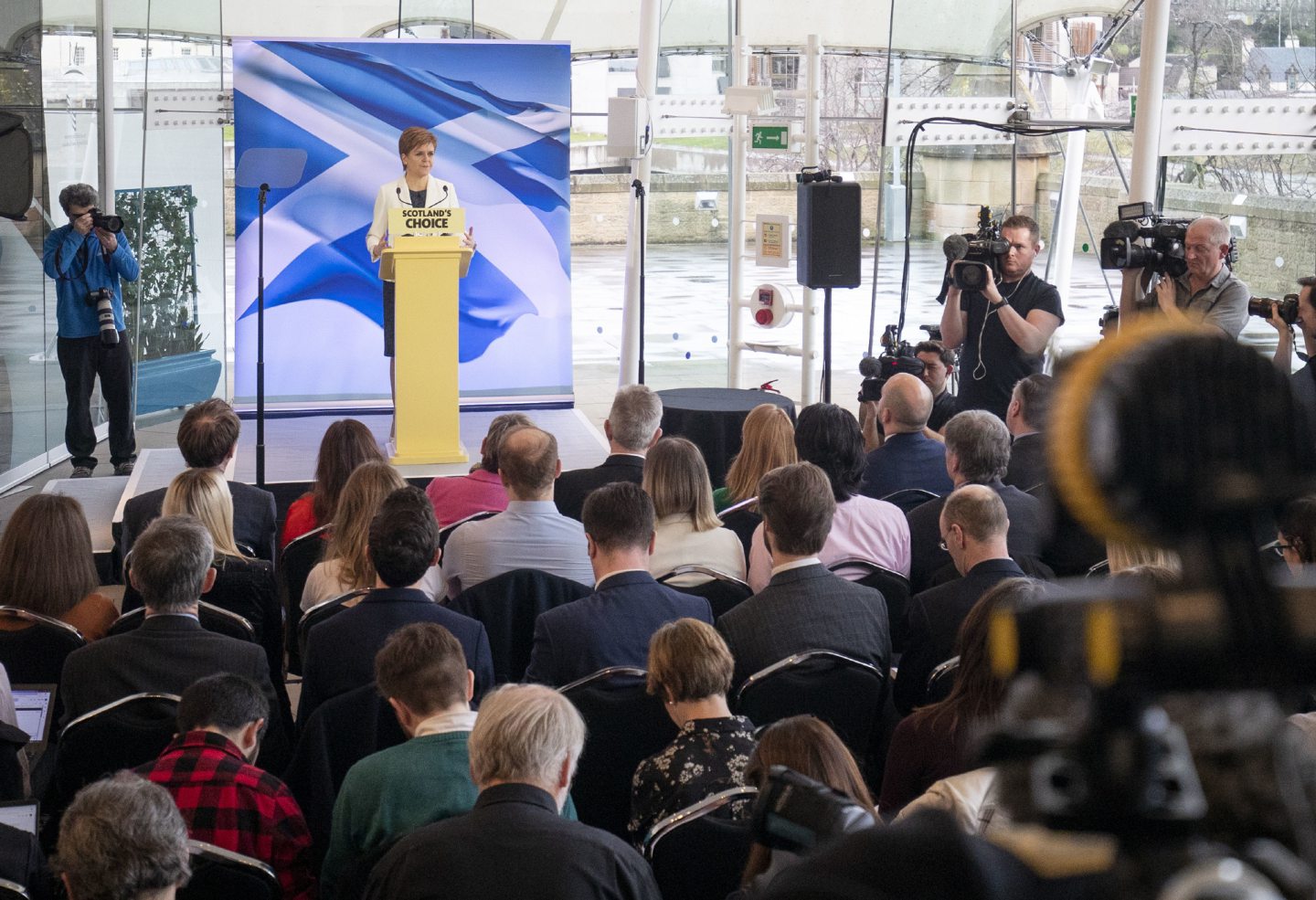 First Minister Nicola Sturgeon speaking during an event at the Ozone, Our Dynamic Earth, in Edinburgh to outline Scottish independence plans on the day the UK left the European Union.