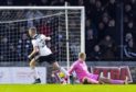 Ayr's Stephen Kelly wheels away after making it 1-0 during a Ladbrokes Championship match between Ayr United and Inverness Caledonian Thistle