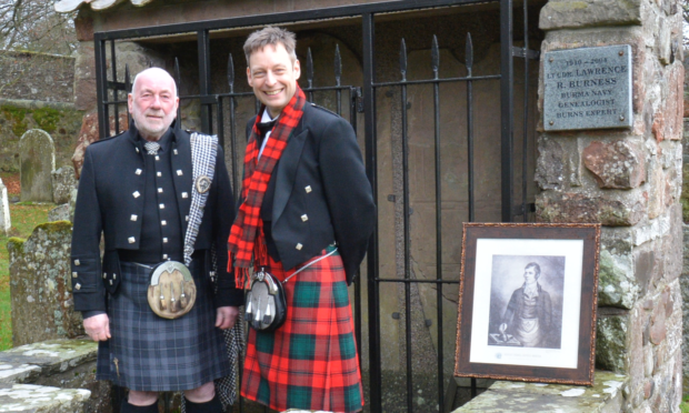 Mearns Heritage Service founder Dave Ramsay, left, and Liam Kerr MSP, right