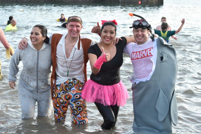 Stonehaven Nippy Dip 2019. Picture by COLIN RENNIE