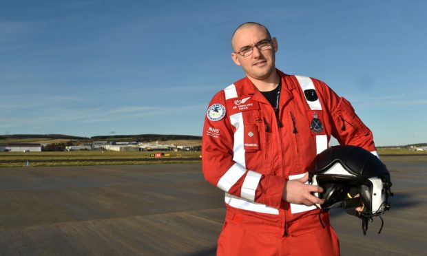 Ewan Littlejohn, lead paramedic with the Aberdeen-based SCAA helimed. Picture by Colin Rennie.