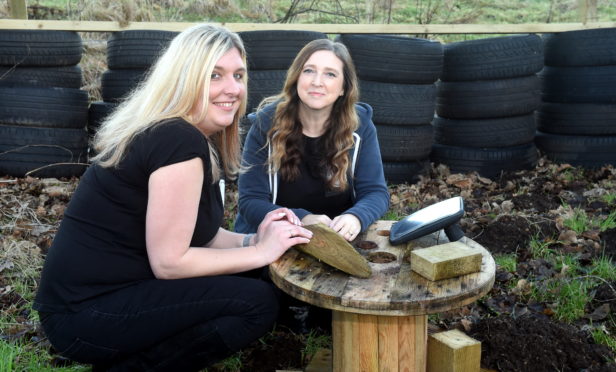 In the picture at Aucheoch Cottage, Brucklay, near Maud are Claire Morrice, left and Wendy Shaw. 
Picture by Jim Irvine