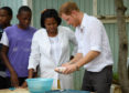 Photo by Tim Rooke/Shutterstock (7450855bx)
Prince Harry dissects a fish during a visit to Sir McChesney High School in Barbuda
Prince Harry visit to the Caribbean - 22 Nov 2016