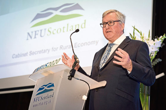 Fergus Ewing at the NFU Scotland conference in Glasgow.