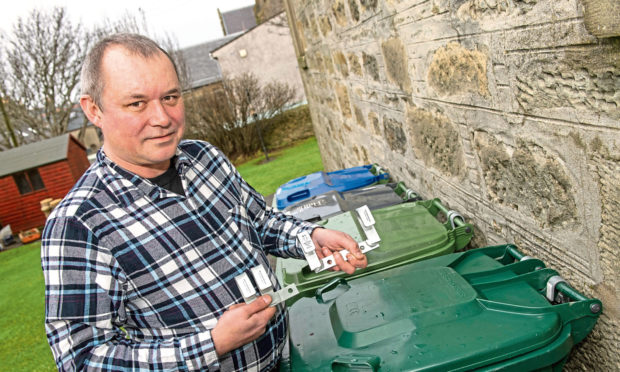 Gordon Simpson, inventor of the Walrus Wheelie Bin Bracket