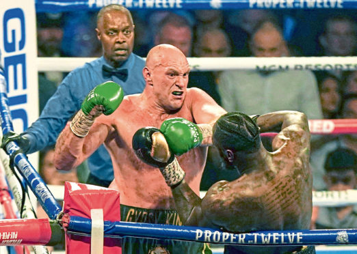 Editorial Use Only
Mandatory Credit: Photo by Dave Shopland/BPI/REX/Shutterstock (10560953bd)
Tyson Fury   beats  Deontay Wilder by TKO in 7th Round
Deontay Wilder v Tyson Fury II, WBC heavyweight title, Boxing rematch, MGM Grand, Las Vegas, USA - 22 Feb 2020