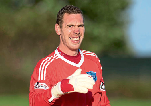 Greg Fleming in action for Peterhead.