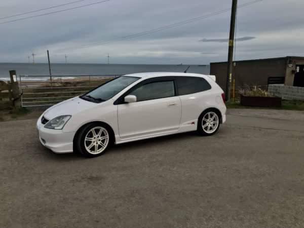 The white Honda Civic Type R was stolen from outside his home on Balgate Mill, Kiltarlity on Sunday.