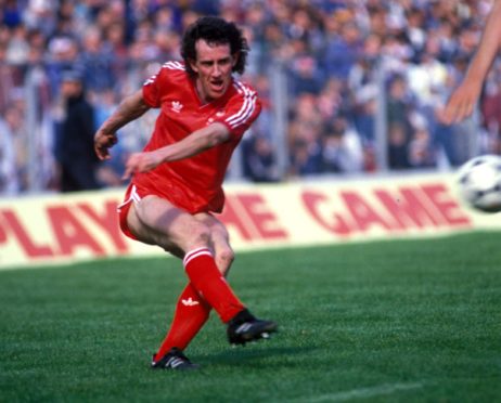 Aberdeen's Billy Stark in the 1986 Scottish Cup final