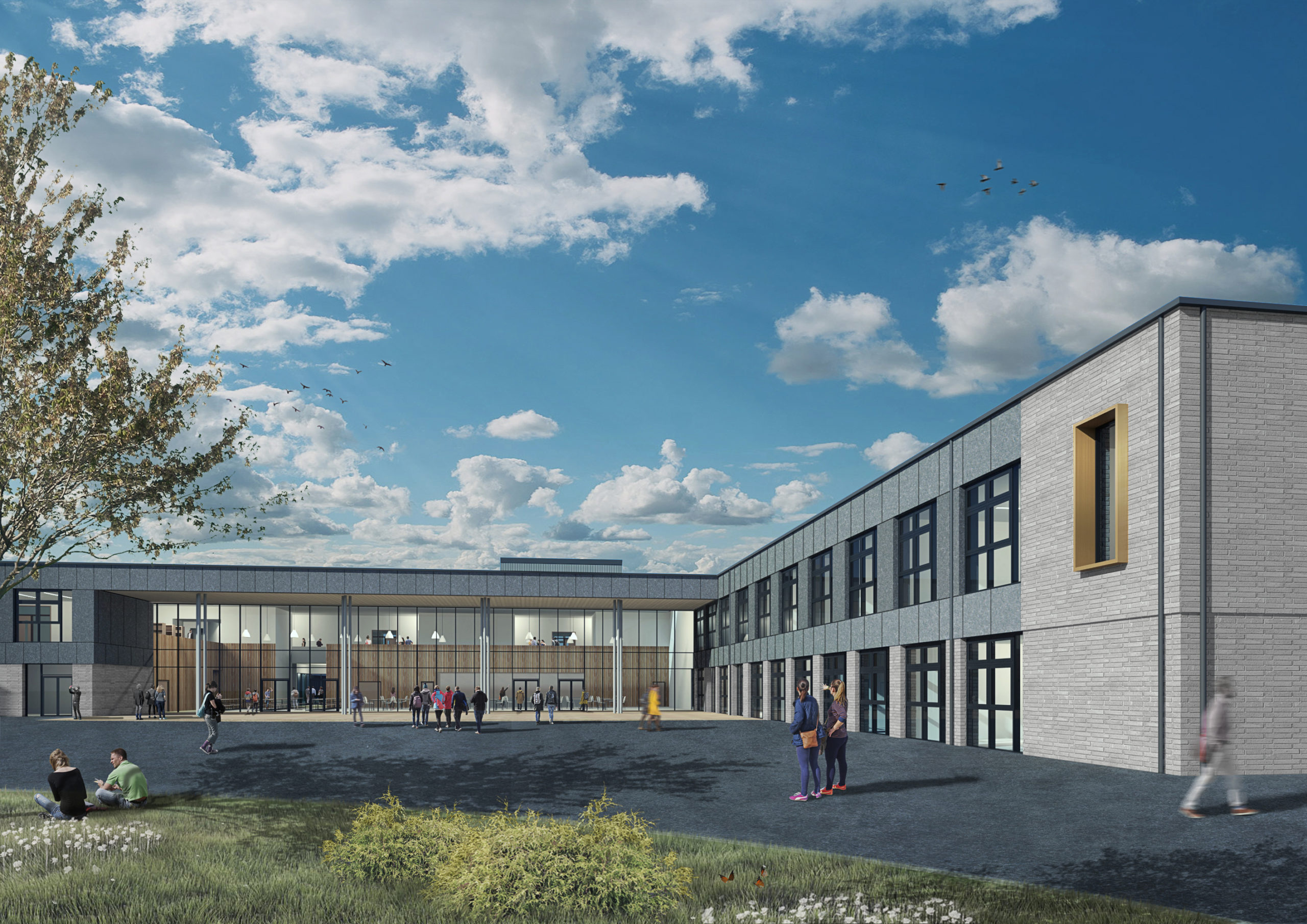 Artist impressions of the new Alness Academy.