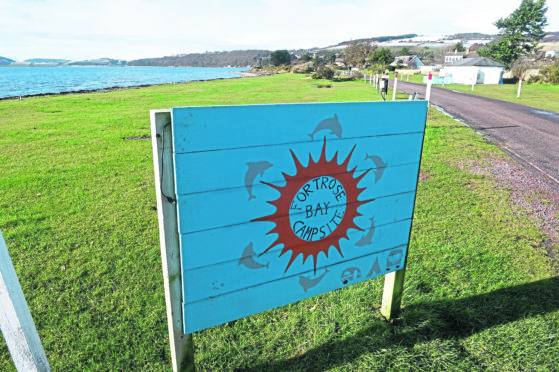 Fortrose Bay campsite. 
Picture by Sandy McCook