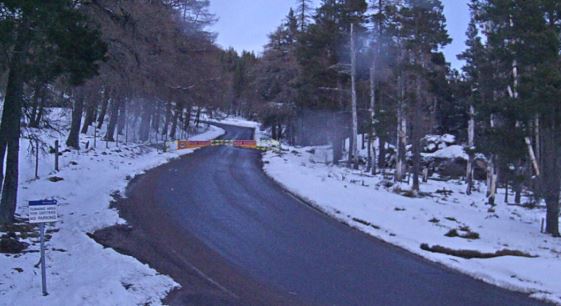 The snow gates  at  Cockbridge.