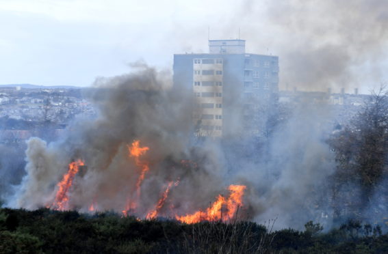 Fire on the Gramps. Picture by Chris Sumner