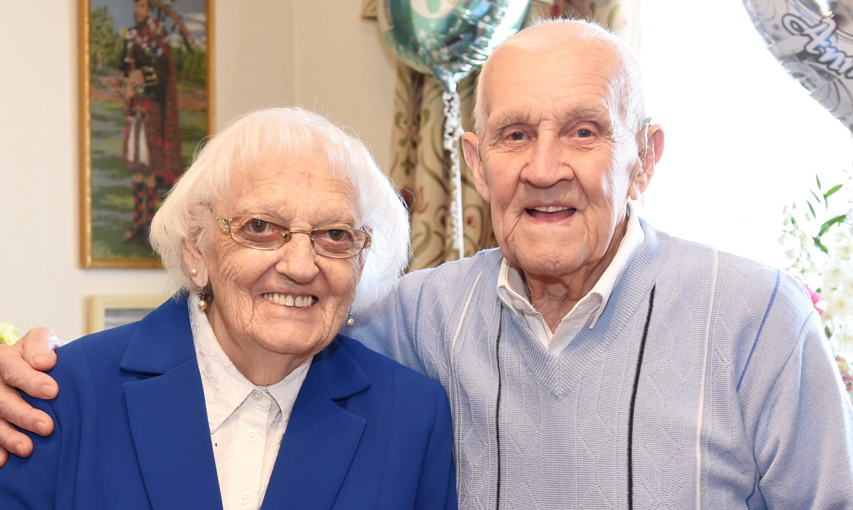 Olive and her husband Dod who are celebrating their platinum wedding anniversary this week

Picture by Paul Glendell