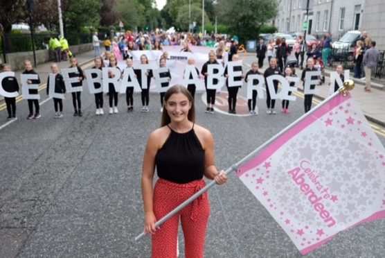 Parade champion Emily Findlay led the 2019 Celebrate Aberdeen festivities.