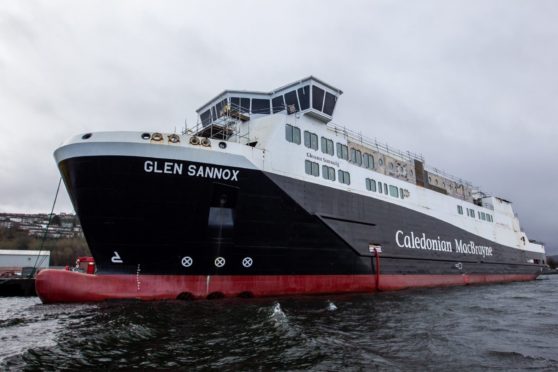 One of the two Calmac ferries being built at Ferguson Marine in Port Glasgow.