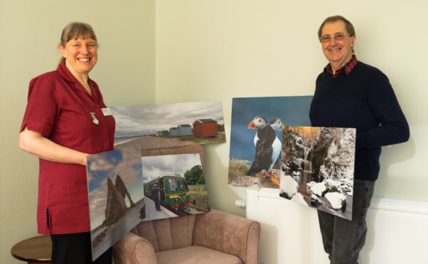 Duncan Rennie with Glenisla activities coordinator Catherine Ellwood.