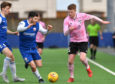 Alan Cook, right, in action for Peterhead