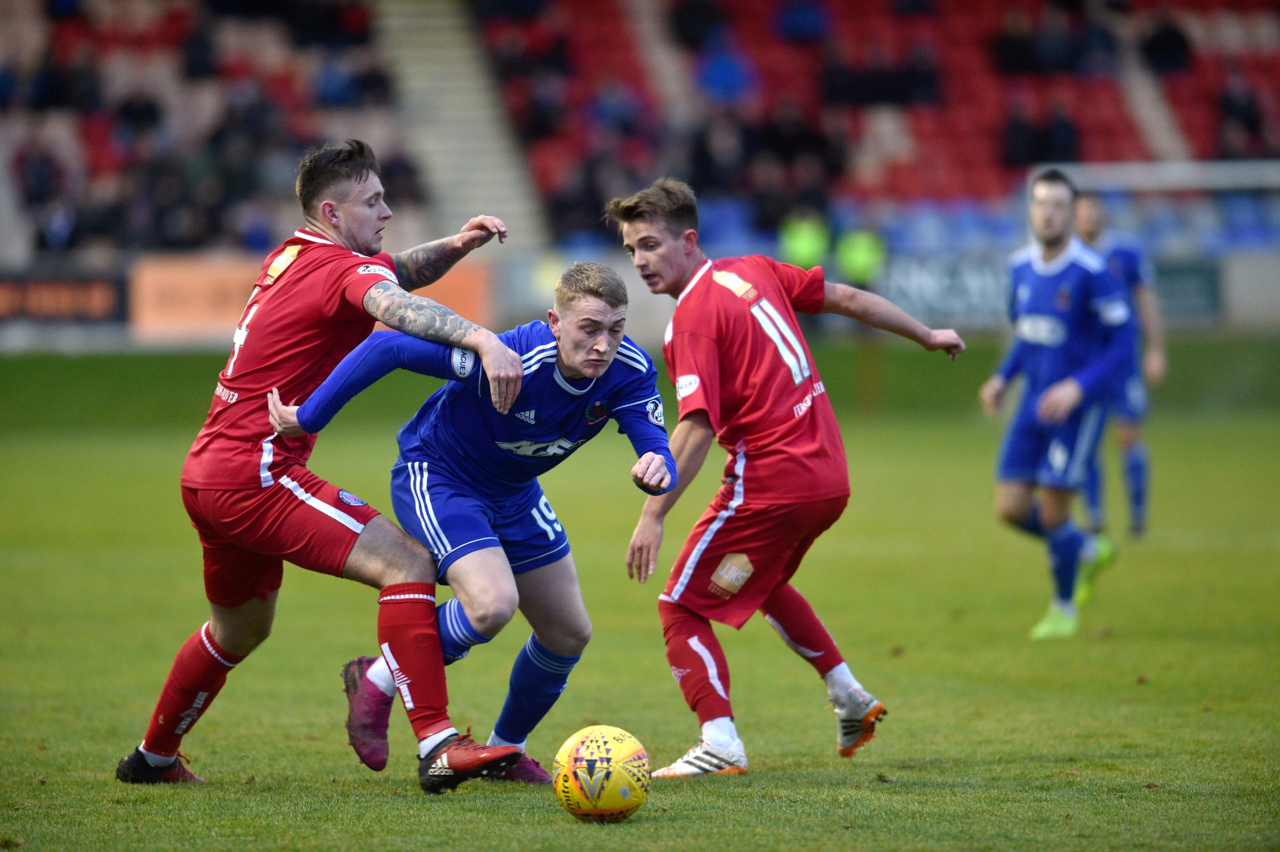 John Robertson in action against Brechin City.