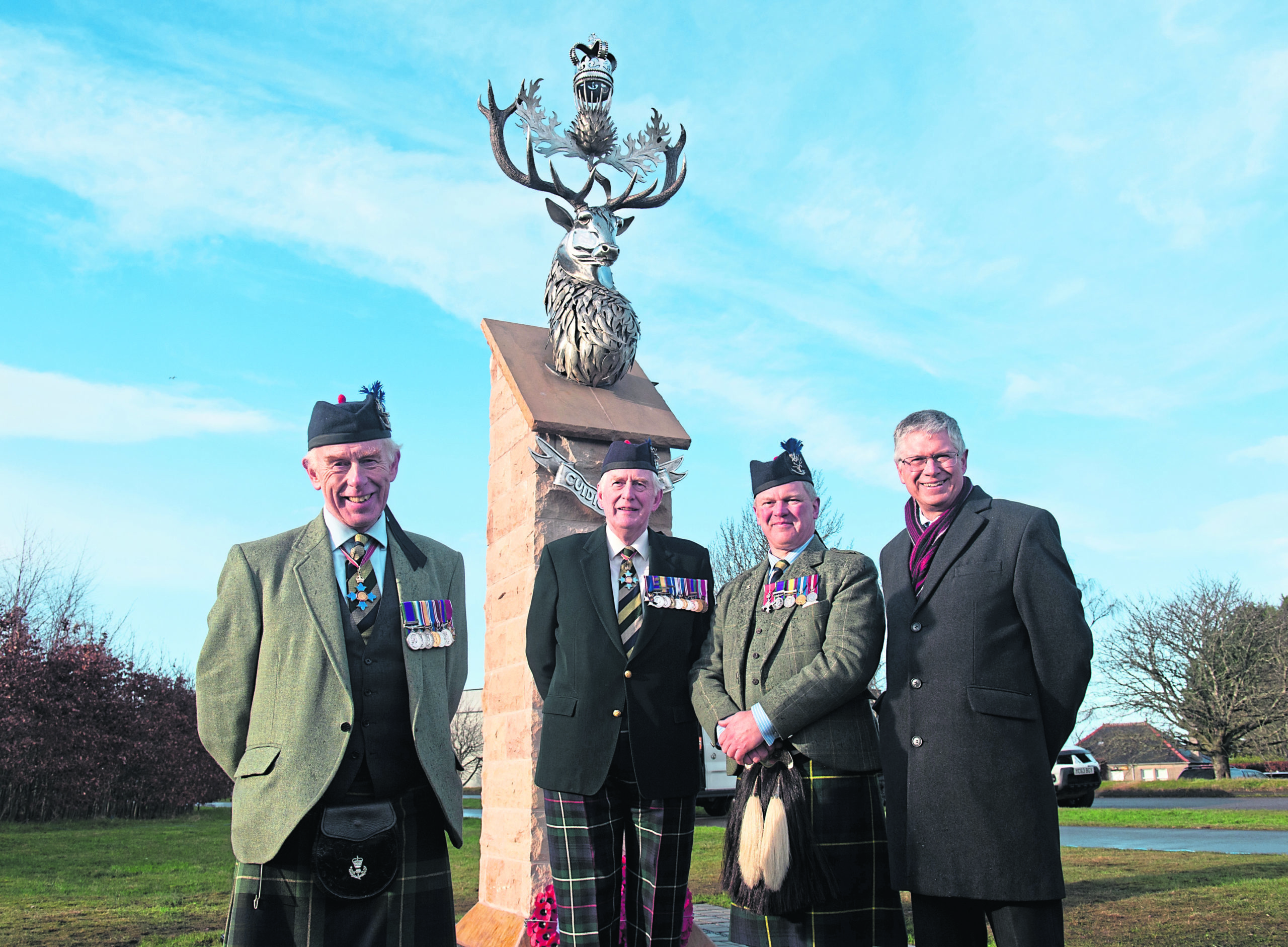 Ex-Brigadier Hugh Monro, Lord Lt of Moray Seymour Monro, Major Maurice Gibson and Andy Simpson Lord Lt Banffshire.
Picture by Jason Hedges