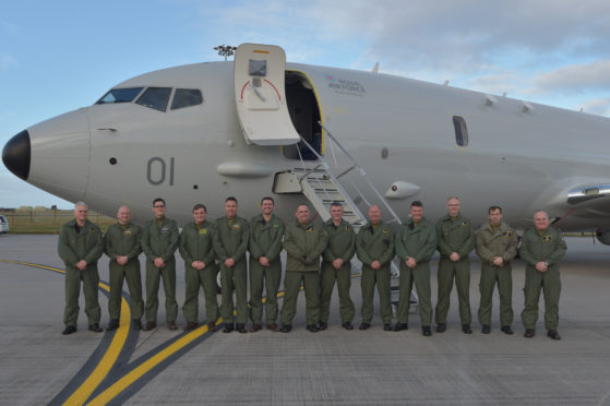 The first P-8 Poseidon plane has arrived at Kinloss Barracks. Pictures by Jason Hedges