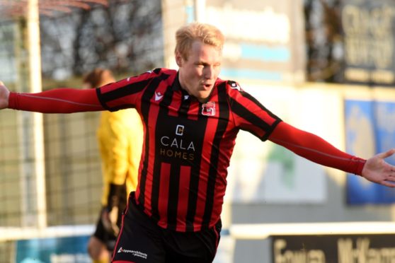 Inverurie Locos' Chris Angus. Picture by Kenny Elrick.