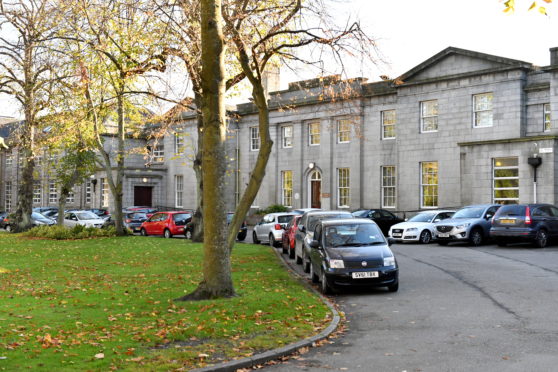 Locator of Harlaw Academy, Albyn Place, Aberdeen.    
Picture by Kami Thomson