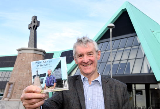 CR0019726 
Peter Chapman MSP has raised £3,300 pounds for the Crimond Charitable Trust with the release of an album of doric poems and songs.     
Pictured - Peter Chapman at the Crimond Medical and Community Hub.   
Picture by Kami Thomson         -2020