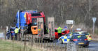 Scene of the accident on the A947 near Fyvie.