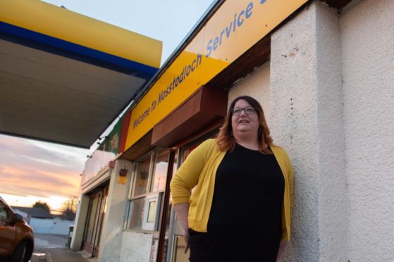 Council convener Shona Morrison at Mosstodloch garage where the new post office is to open.
Pictures by Jason Hedges.