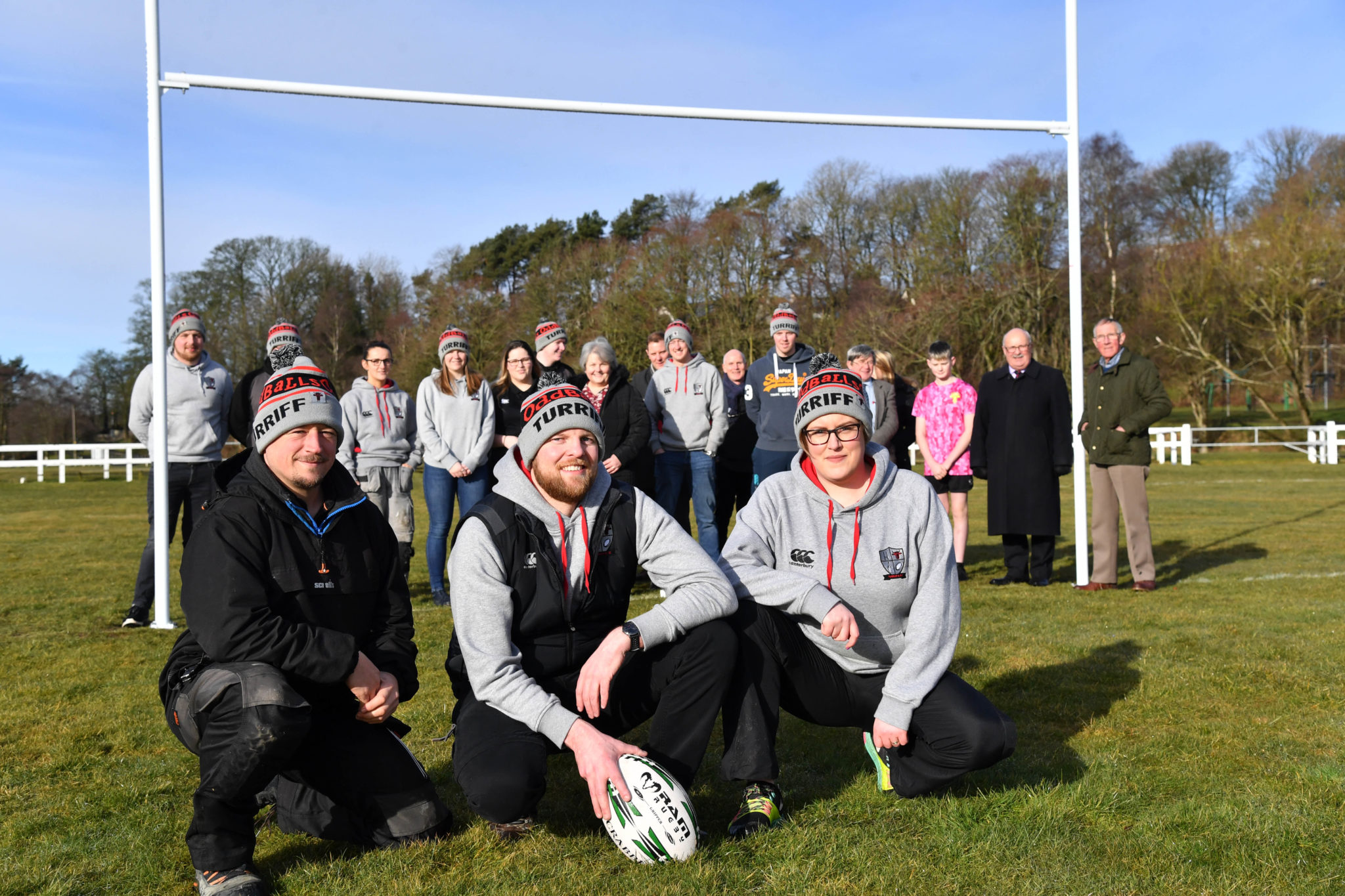 Rugby posts installed for Turriff's first purpose built pitch
