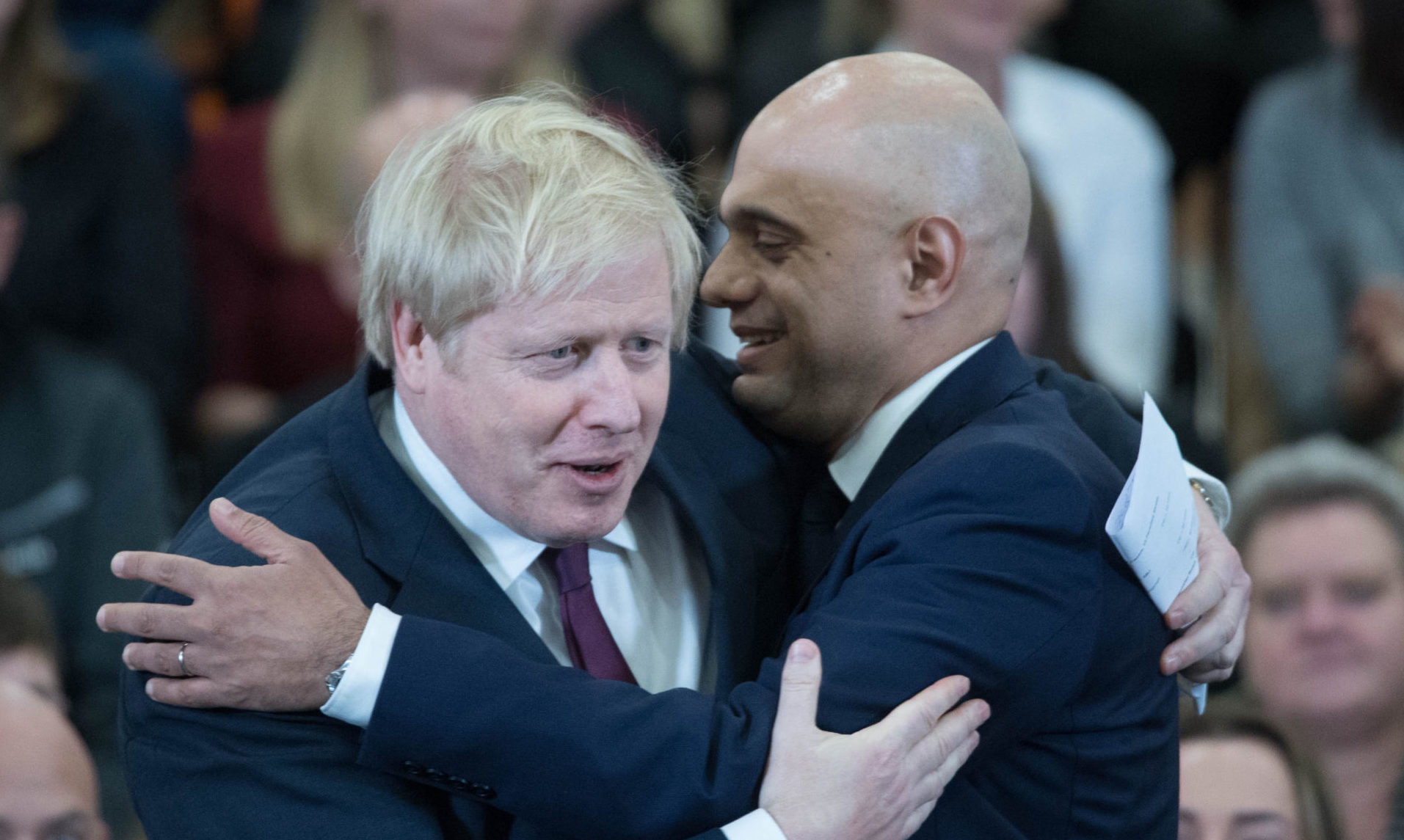 Prime Minister Boris Johnson and Chancellor Sajid Javid in happier times