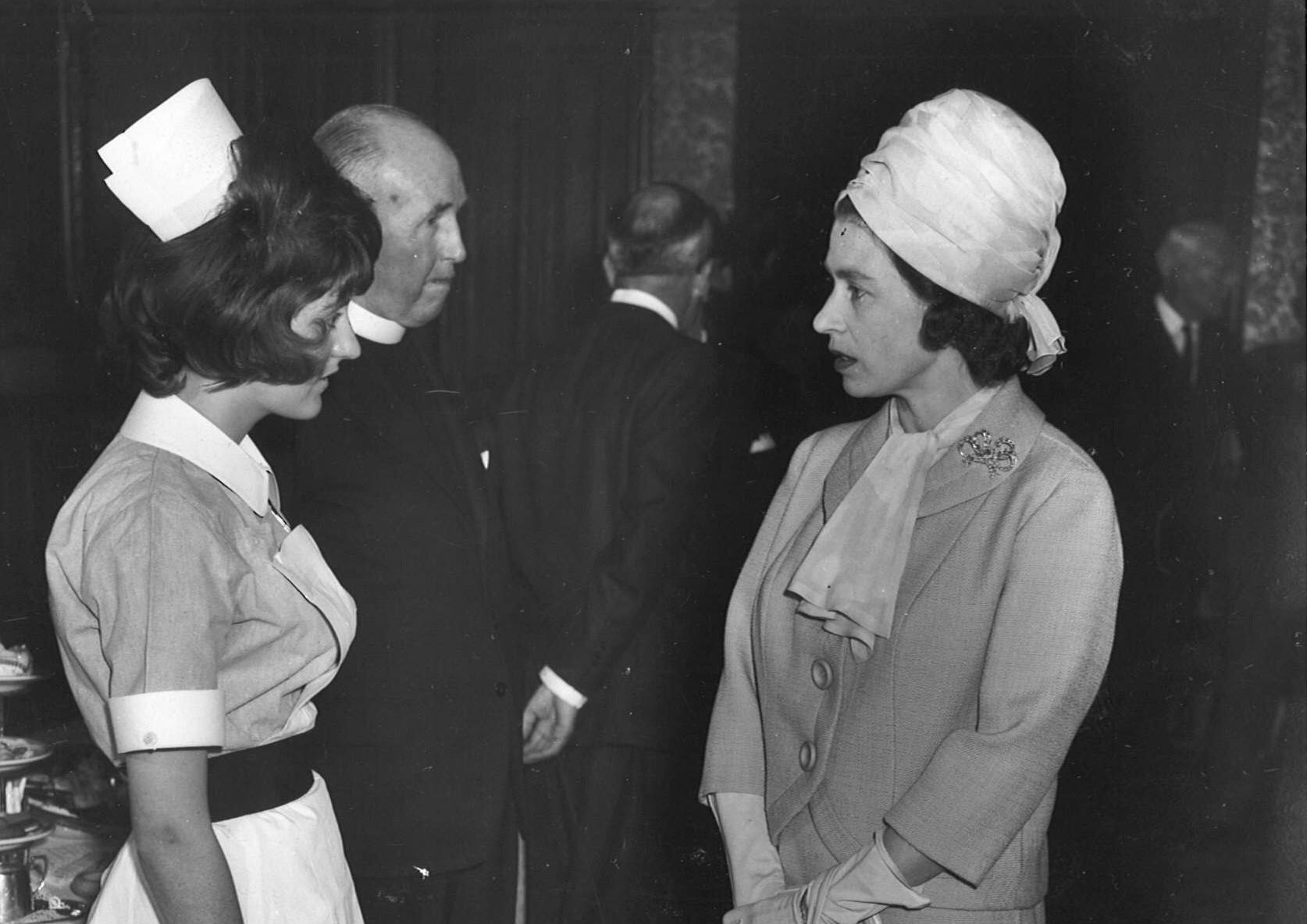 "The Queen meets Nurse Margaret Pauline during her visit to Aberdeen to sound the "all clear" in the typhoid epidemic"
Press and Journal Copyright.